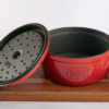 9pcs black ceramic pot service cookware set cooking with glass lid